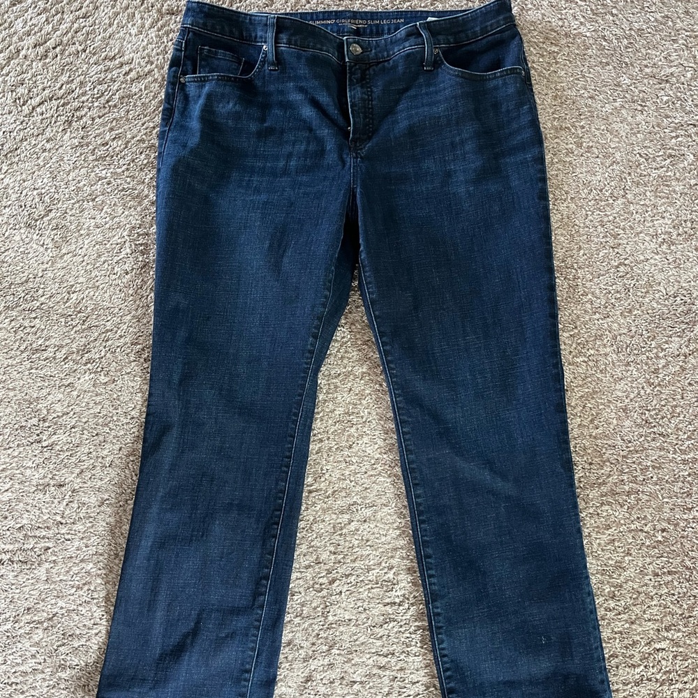 Chico's So slimming girlfriend slim leg jeans 16p